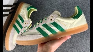 ADIDAS SAMBA WALES BONNER CREAM GREEN GY4344 [upl. by Fillian]