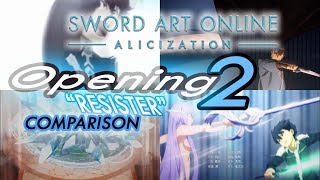 Sword Art Online Alicization OP 2 Comparison [upl. by Gunn221]