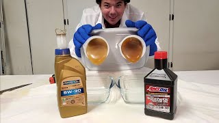 RAVENOL vs AMSOIL 5W30 Synthetic Oil Cold Flow Test [upl. by Elstan]