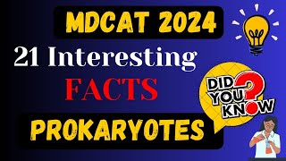 Prokaryotes  MDCAT 21 Interesting Facts Series  Most Important MCQs  MDCAT 2024 [upl. by Annovahs]