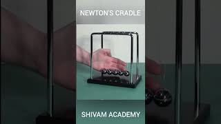 Newtons cradle SHIVAM ACADEMY maths experiment mathtricks physics physics practical [upl. by Cohn]