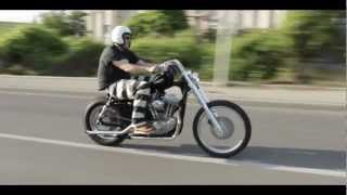 98 XLH HarleyDavidson Sportster 883 chopper in the street [upl. by Otreblide]