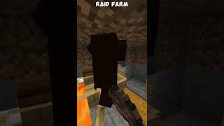 OP Raid Farm EXPLOIT in Minecraft Fast amp Easy Build SHORTS [upl. by Albric]