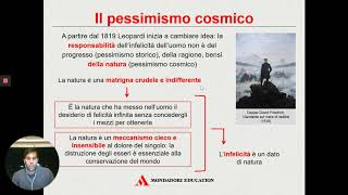 Giacomo Leopardi  Pessimismo storico e cosmico teoria del piacere teoria del vago e indefinito [upl. by Dnalyram]