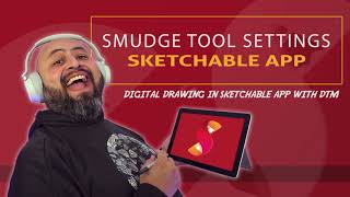 Digital Drawing in Sketchable with DTM Smudge Tool [upl. by Amahcen529]