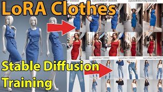 LoRA Clothes and multiple subjects training for Stable diffusion in Kohya ss  Fashion clothes [upl. by Arden]