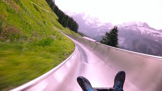 Oeschinensee Alpine Coaster  4K  Switzerland [upl. by Labinnah928]