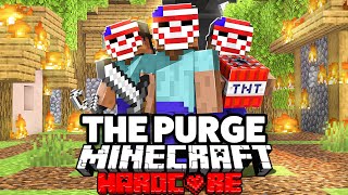 100 Players Simulate THE PURGE in Minecraft REMATCH [upl. by Roter]