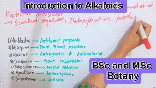 Introduction to alkaloidsPlant metabolismBsc and MSc botany [upl. by Selym]