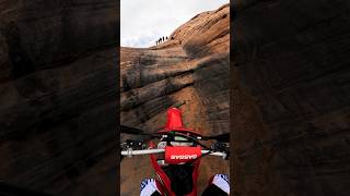 Trying to climb out of Hells Gate on a dirtbike 👹 Slickrock trail in Moab Utah dirtbike gopro [upl. by Ahsitnauq92]