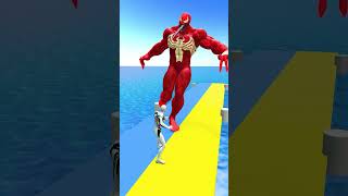 GTA V Punch Run With SpiderMan vs Venom  Marvel Animation spiderman shorts [upl. by Agnese]