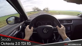 Skoda Octavia RS TDI DSG POV Test Drive  Acceleration 100  200 kmh [upl. by Knutson836]