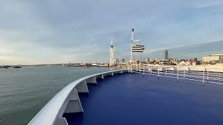 Aboard MV Bretagne Entering Portsmouth Harbour 41024 [upl. by Aldric159]