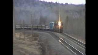 3 EMD 567s are SCREAMIN in 8th notch Fighting the hill from Lake Superior 4171999 [upl. by Idnerb]