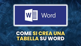 Come SI CREA UNA TABELLA su Word  Guida Pratica per Principianti [upl. by Yancey]