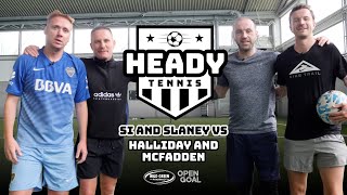 ULTIMATE HEADY TENNIS DOUBLES SI  SLANEY vs HALLIDAY  FADDY  Heady Tennis Challenge [upl. by Ahsirtak]