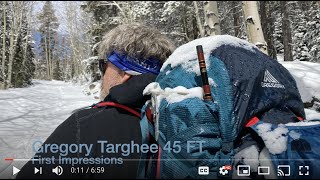 Gregory Targhee FT 45  Ultra Fast Backcountry Ski Touring Backpack [upl. by Krein]