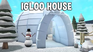 BUILDING AN IGLOO HOUSE IN BLOXBURG [upl. by Llenwad]