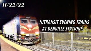 NJTransit Evening Trains At Denville Station 112222 [upl. by Ginzburg844]