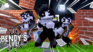 Minecraft BENDYS LIFE  BORIS HELPS BENDY AND ALICE ANGEL ESCAPE THE PRISON Baby Leah [upl. by Switzer148]