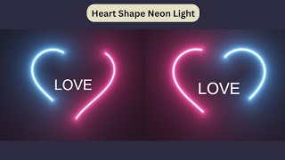 Heart Shape Neon Light Using Html Css amp JavaScript  Neon Light hearts ❤️ [upl. by Tully]