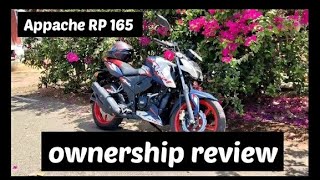 TVS APACHE RP 165 owner ship full review  Good specifications Top speed  fully detailed [upl. by Alym]