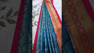 Get more pleats Easy method of saree pallu pleatinghow to make shoulder pleating [upl. by Darcee73]