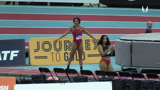 2024 USATF Indoor Championships  Womens Long Jump  Tara DavisWoodhall 718 World Lead [upl. by Strohben]