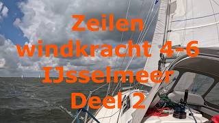 Zeilen met Jeanneau 33i bij Windkracht 46 op het IJsselmeer [upl. by Kirstin575]