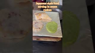 Japanese style food serving in onsen ryokan onsen ryokan foodvlog selfcook [upl. by Synned]