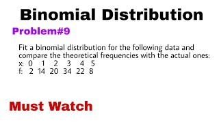 10 Binomial Distribution  Concept and Problem9 [upl. by Ellennoj]