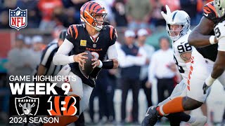 Las Vegas Raiders vs Cincinnati Bengals  2024 Week 9 Game Highlights [upl. by Nimad]