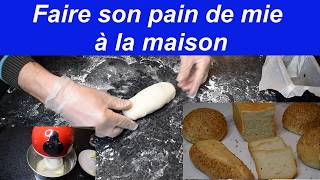 Pain de mie comme chez le boulanger  Pain de mie pétrie au batteur [upl. by Mei]