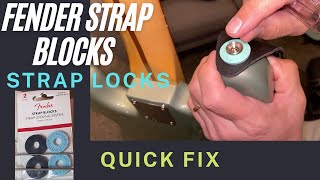 Fender Strap Blocks issue  Quick Fix  Guitar Strap Locks [upl. by Ahsap]