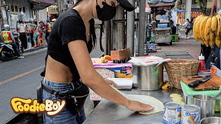 Most Famous Roti in Bangkok  Thai Street Food [upl. by Laverna]