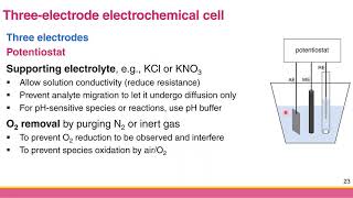 Ch 32 Voltammetric ThreeElectrode Cell [upl. by Notlil]