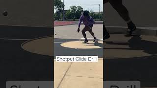 Shotput Glide Drill  trackandfield shotput olympicathlete [upl. by Enirak]