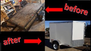 building a homemade enclosed trailer pt 1 [upl. by Kcirdez]