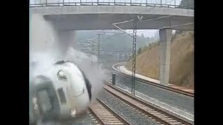 CRASH  Accident de train en Espagne la vidéo du crash  Train accident in Spain the crash video [upl. by Sedgewick]