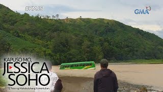 Kapuso Mo Jessica Soho Buwis buhay na pagtawid ng bus sa ilog viral [upl. by Namar552]