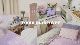 small room makeover ✨🧸 cozy pinterest inspired pastel aesthetic haul from shopee and mr diy [upl. by Aseiram]