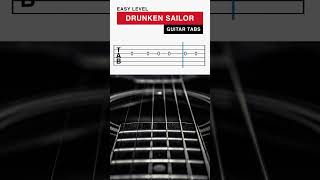 HOW TO Play Drunken Sailor on Guitar for Beginners Easy TABS shorts [upl. by Elvah]