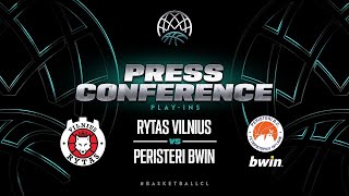 Rytas Vilnius v Peristeri bwin  Press Conference  Basketball Champions League 202324 [upl. by Assela]