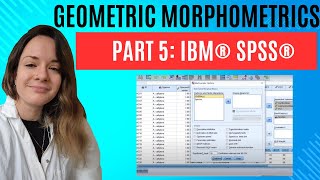 Geometric morphometrics Part 5 SPSS [upl. by Trude]