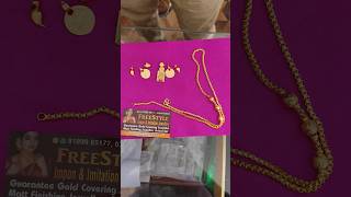 தங்கம் ஏத்திய ஐம்பொன் தாலி கொடி  gold work impon chain  150 ml gold polish impon shortsvideo [upl. by Tommi]