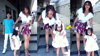 Shilpa Shetty Quick Motherly Reflexes SAVED Daughter Samisha Shetty Kundra From Falling Off Steps [upl. by Aggarwal]