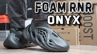 Yeezy Foam Runner quotOnyxquot Review amp On Feet [upl. by Eimrots]