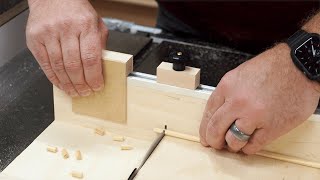 Simple ZEROKICKBACK RepeatableCut Crosscut Sled  How to Cut Small Pieces on the Table Saw [upl. by Adiel]