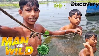 Desi bear grylls for kids Bear grylls bath  man vs wild in village [upl. by Millur]