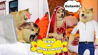 Dogesh ka Pyar aur Honey Moon  😂 cheems doge new story dogememes cheems [upl. by Reinaldo]